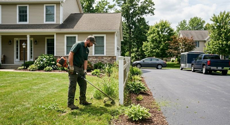Weed Whacking in Bowie, MD